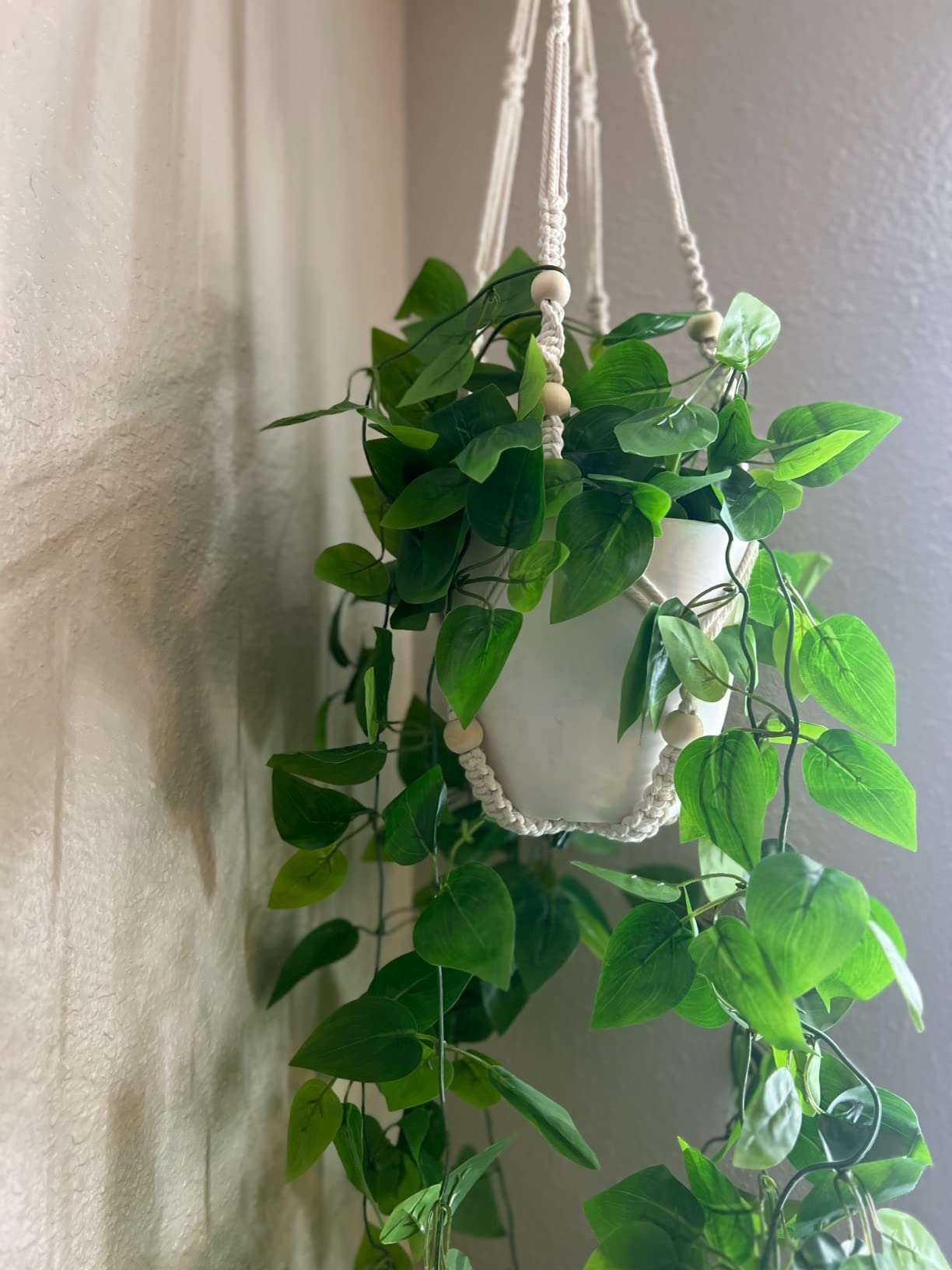 6/mo Finance Mkono 2 Packs Fake Hanging Plant with Pot, Artificial