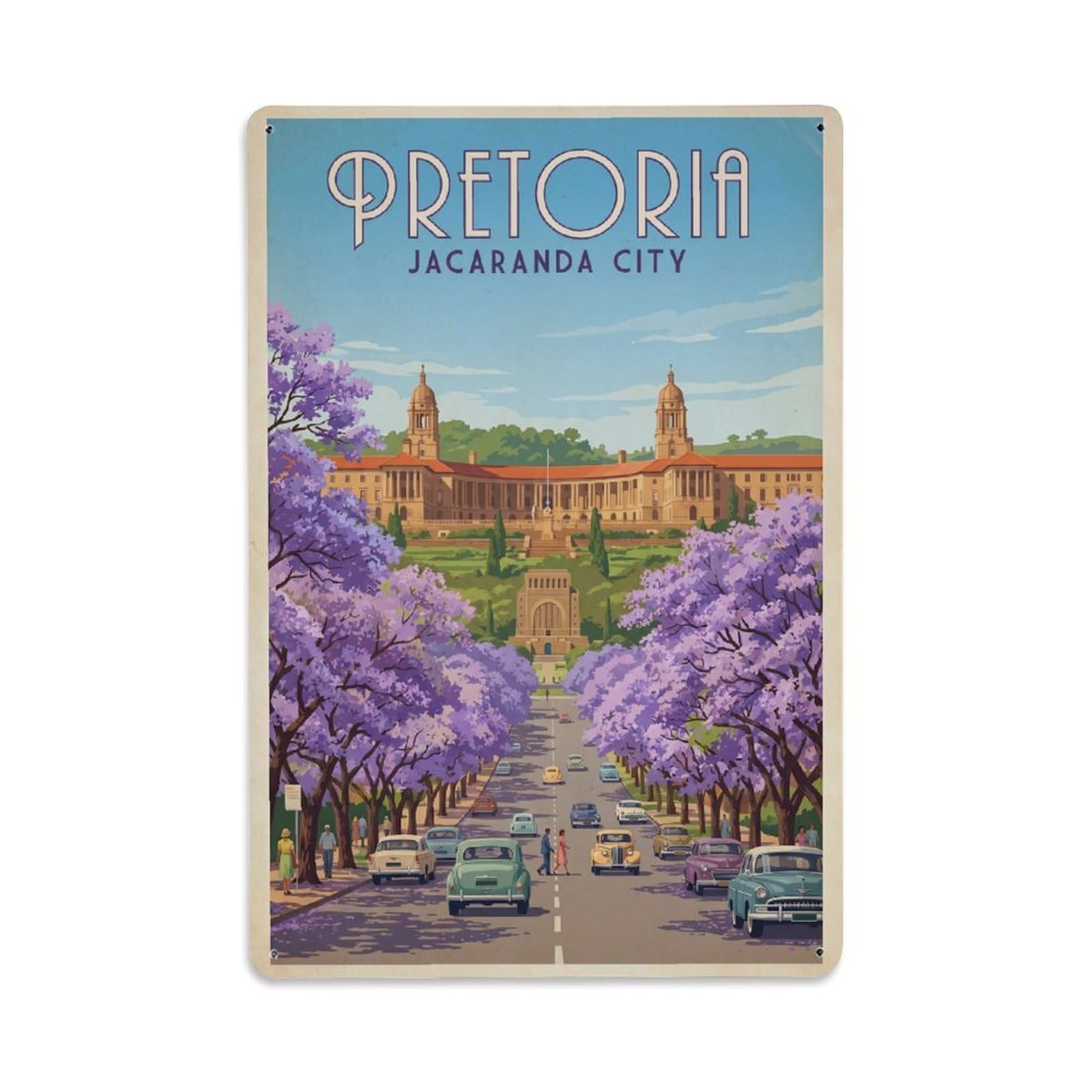 Metal Tin Sign South Africa Pretoria Vintage Travel