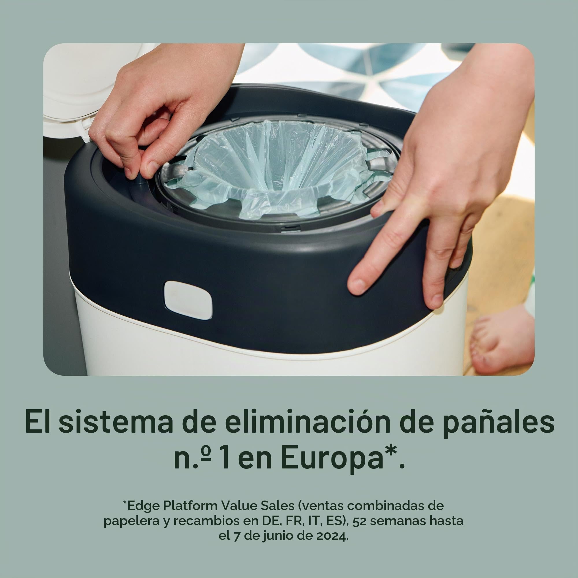 Tommee Tippee Recambios Para Contenedor Para Pañales Avanzado Twist and Click, Paquete de 6 (Solo compatibles con los contenedores Sangenic TEC y Twist and Click)