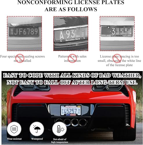 Miniatura 5 de 2 marcos para placa de matrícula con bandera estadounidense, cubierta patriótica de acero inoxidable para placa de automóvil, soporte para placa de