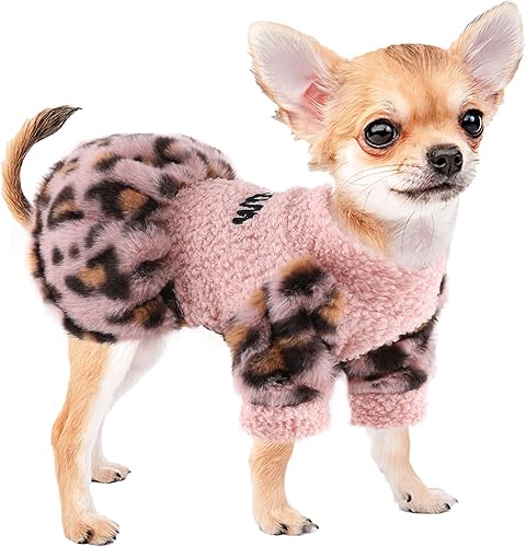 Ropa para perros pequeños, ropa para perros de otoño e invierno, vestido cálido para cachorros, ropa Yorkie de Chihuahua, suéter para mascotas, ropa