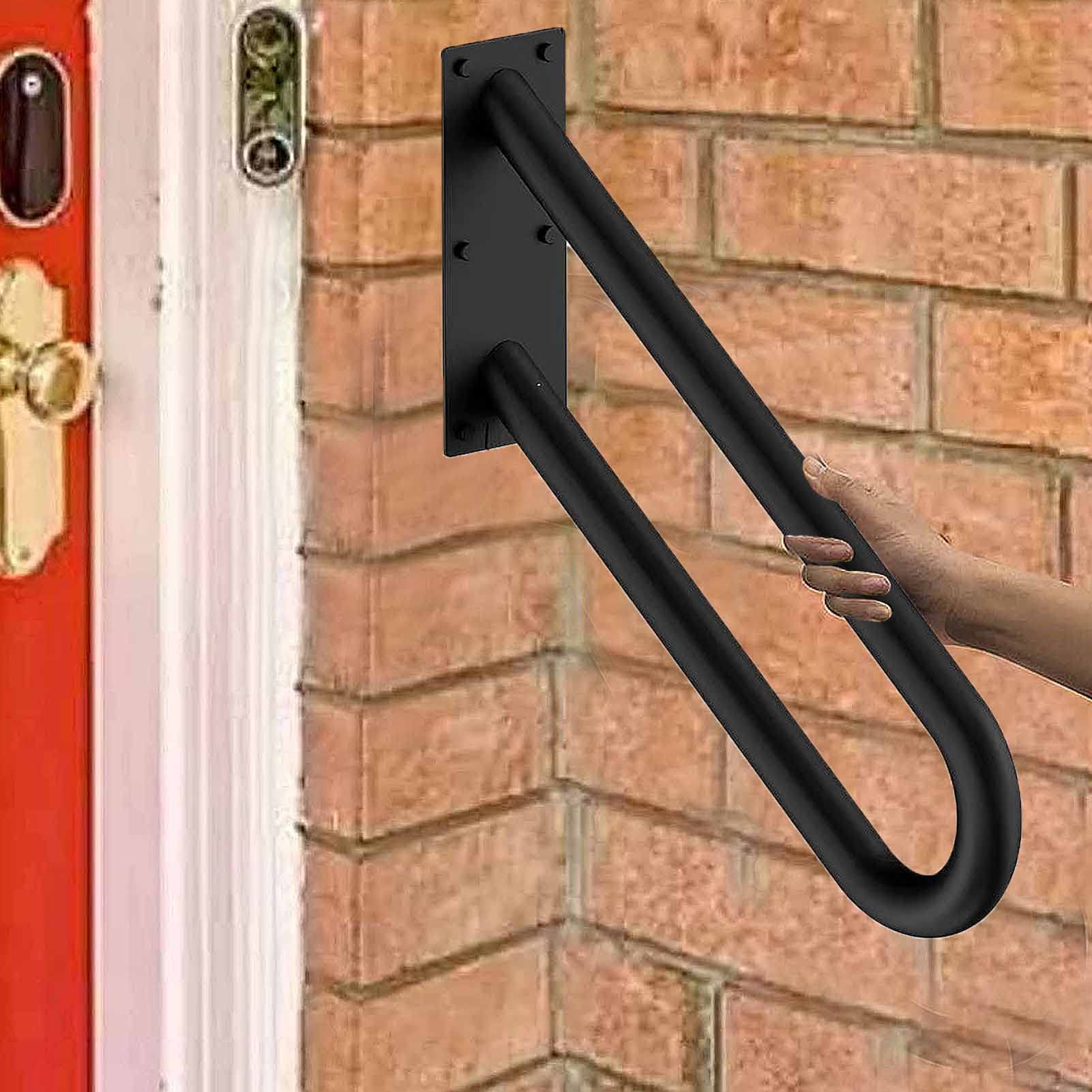 Main courante de jardin de 50 cm en inox pour aménager une allée de terrasse moderne et sûre