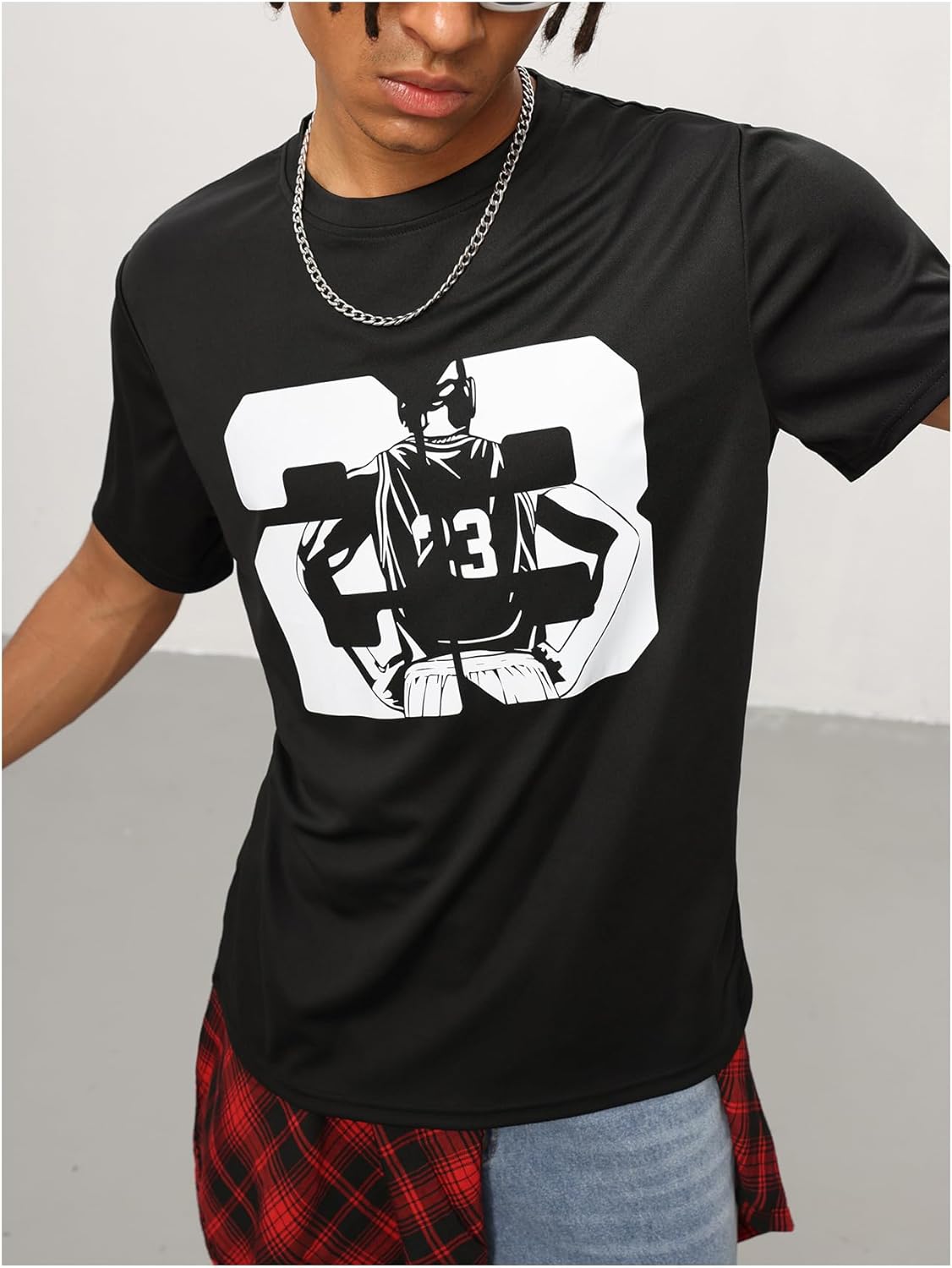 SHENHE Men's Graphic T Shirts Basketball Fans Short Sleeve Crew Neck Casual Summer Tee Tops - Image 2