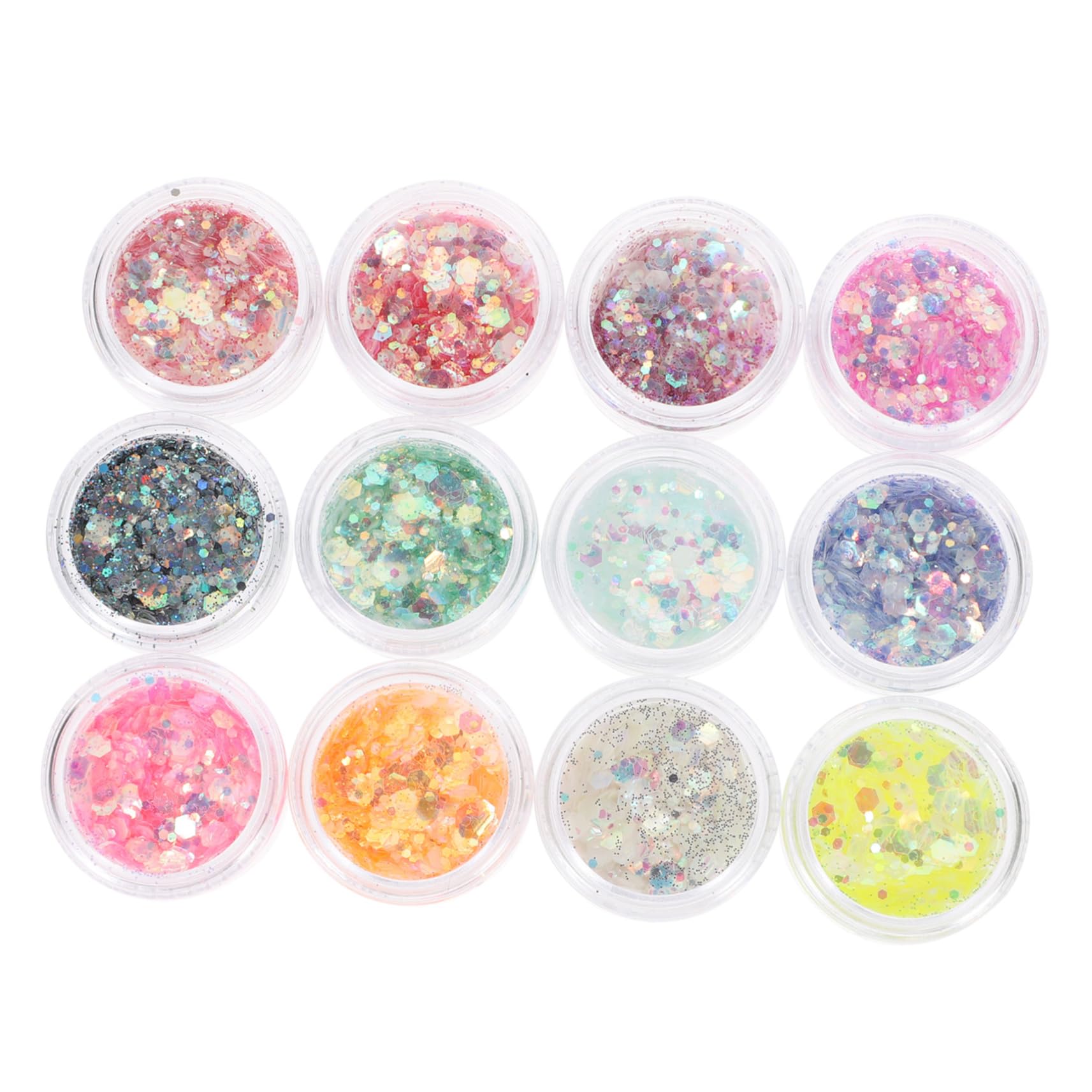 SOESFOUFU Luminous Sequins 12 Colors Neon Face Glitter Gel Body Glitter Sequins Highlighters for Girls