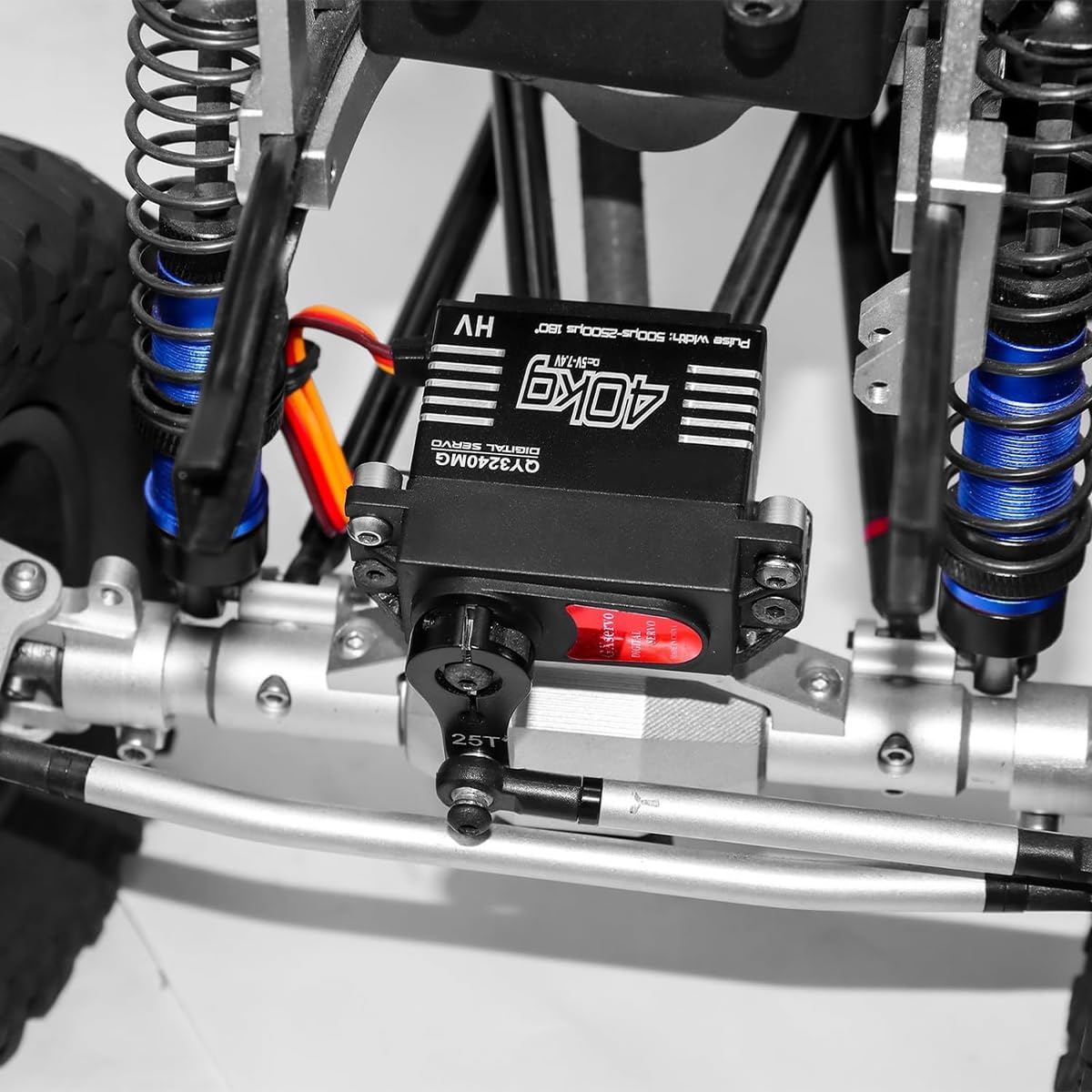 Servo RC Digitale, Servo Impermeabile in Metallo, Sterzo per Modellismo con Ingranaggio in Metallo, per Ali Rigide, Auto 1/10 1/8, Robot e Fai da Te Intelligente