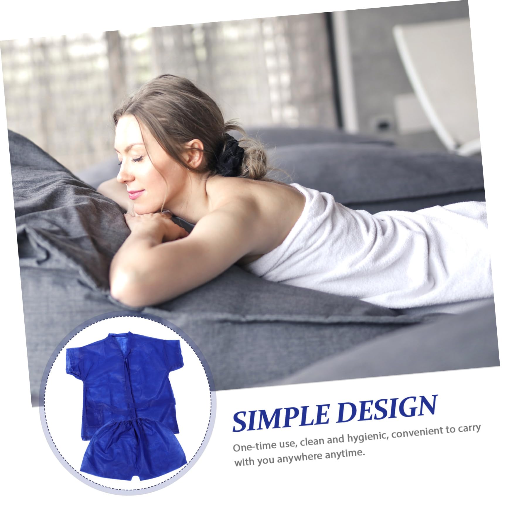 ifundom Schweißanzug Für Herren Saunaanzug Für Damen Männer Taille Spa-wrap Aus Vliesstoff Saunaanzüge Gewichtsverlust Im Saunaanzug Blau Polyester (polyester)