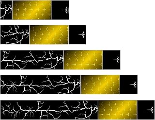 White Water Archery Laminated Yellow Lightning Bolt Storm 2 Inch Vane Arrow Wraps 15 Pc Pack Choose Length Width (9, 1.25)