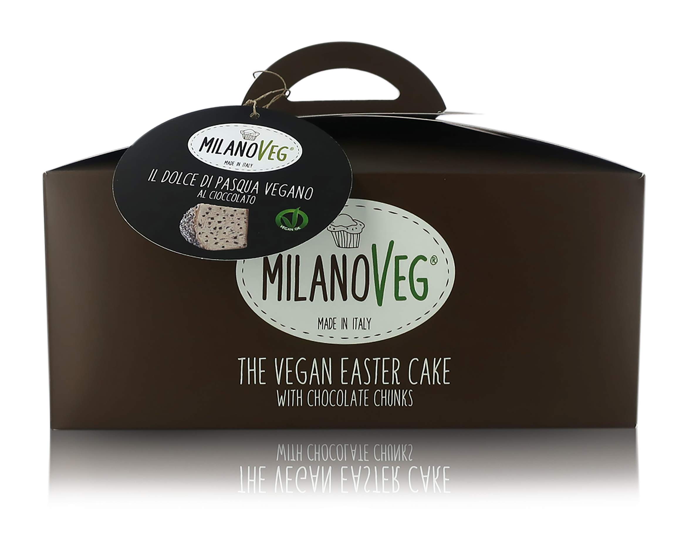 Vergani Veganer Osterkuchen mit Schokoladentropfen, Mandelglasiert, mit Haselnusskörnern, "MilanoVeg"-Linie, 750