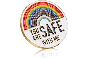 You Are Safe with Me Pin Badge Holder, Alloy Pride Pins