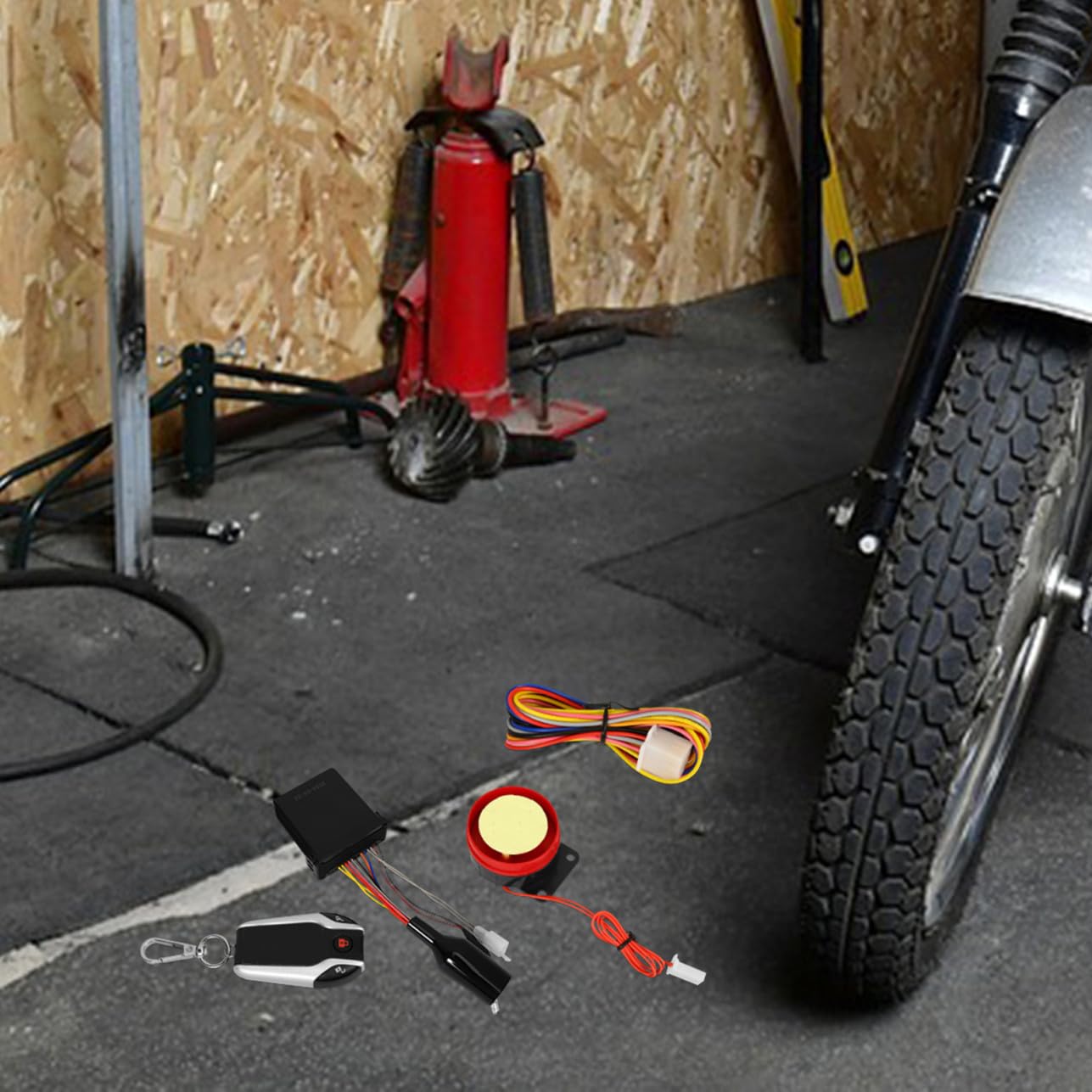 ERINGOGO Sistema di Allarme Antifurto per Moto Funzione Avvio Remoto, Blocco Automatico, Resistente alle Intemperie e Telecomando in Plastica per Sicurezza Potenziata
