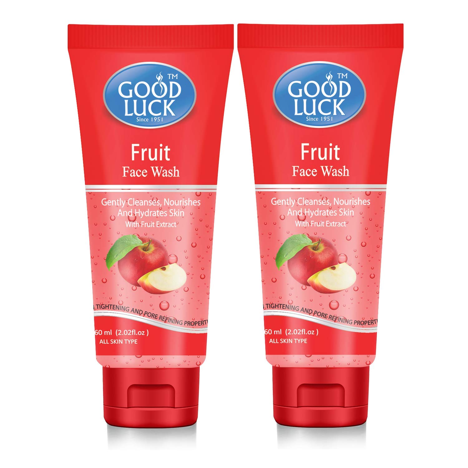 Good Luck Fruit Face Wash for All Skin Type 60g Each (Pack of 2)