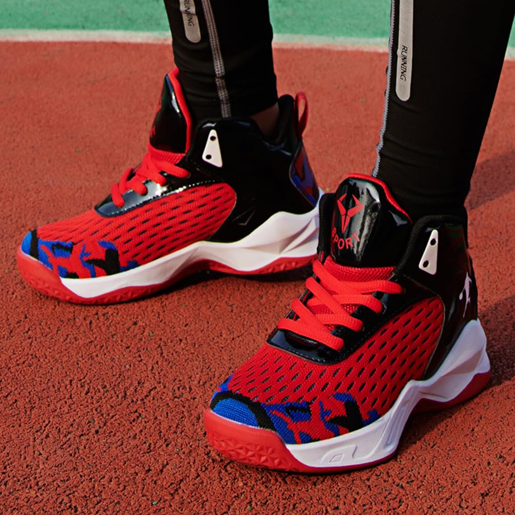 Zapatillas de Baloncesto para Niños Transpirable Zapatillas de Deportivas Moda Zapatos de Baloncesto Antideslizantes Zapatillas de Bsquetbol Aire Libre Ligeras Zapatos de Running