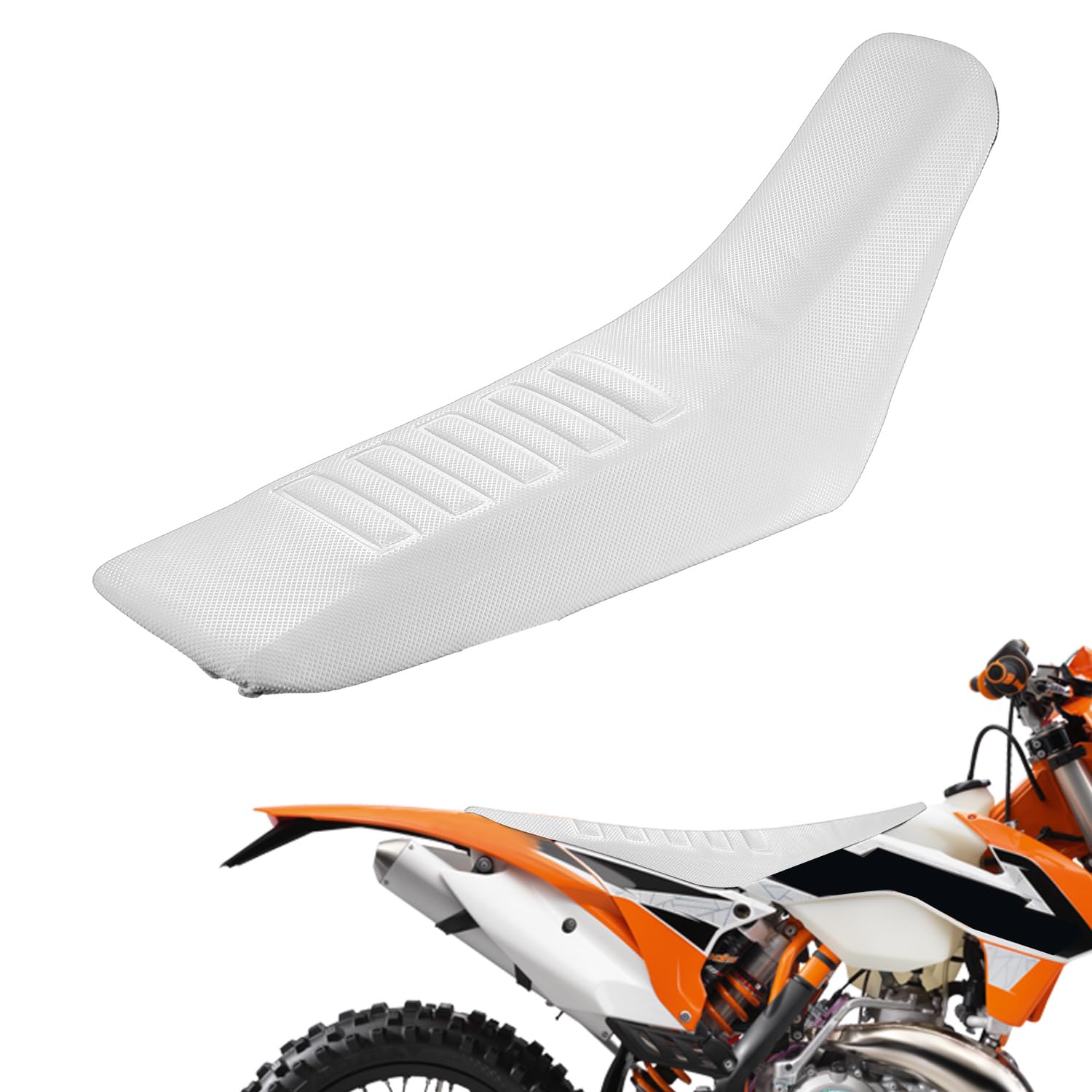 Coprisedile Moto Widen Universale Coprisella Moto Enduro per KTM 350/500 EXC-F EXC 250/430/480 Beta RR-S HM50 XT660 Pit Dirt Bike Enduro Bianco