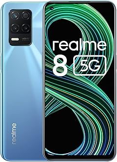 Realme 8 5G Dual SIM 128GB ROM + 6GB RAM (GSM Only | No CDMA) Factory Unlocked 5G/LTE Smartphone (Supersonic Blue)-International Version