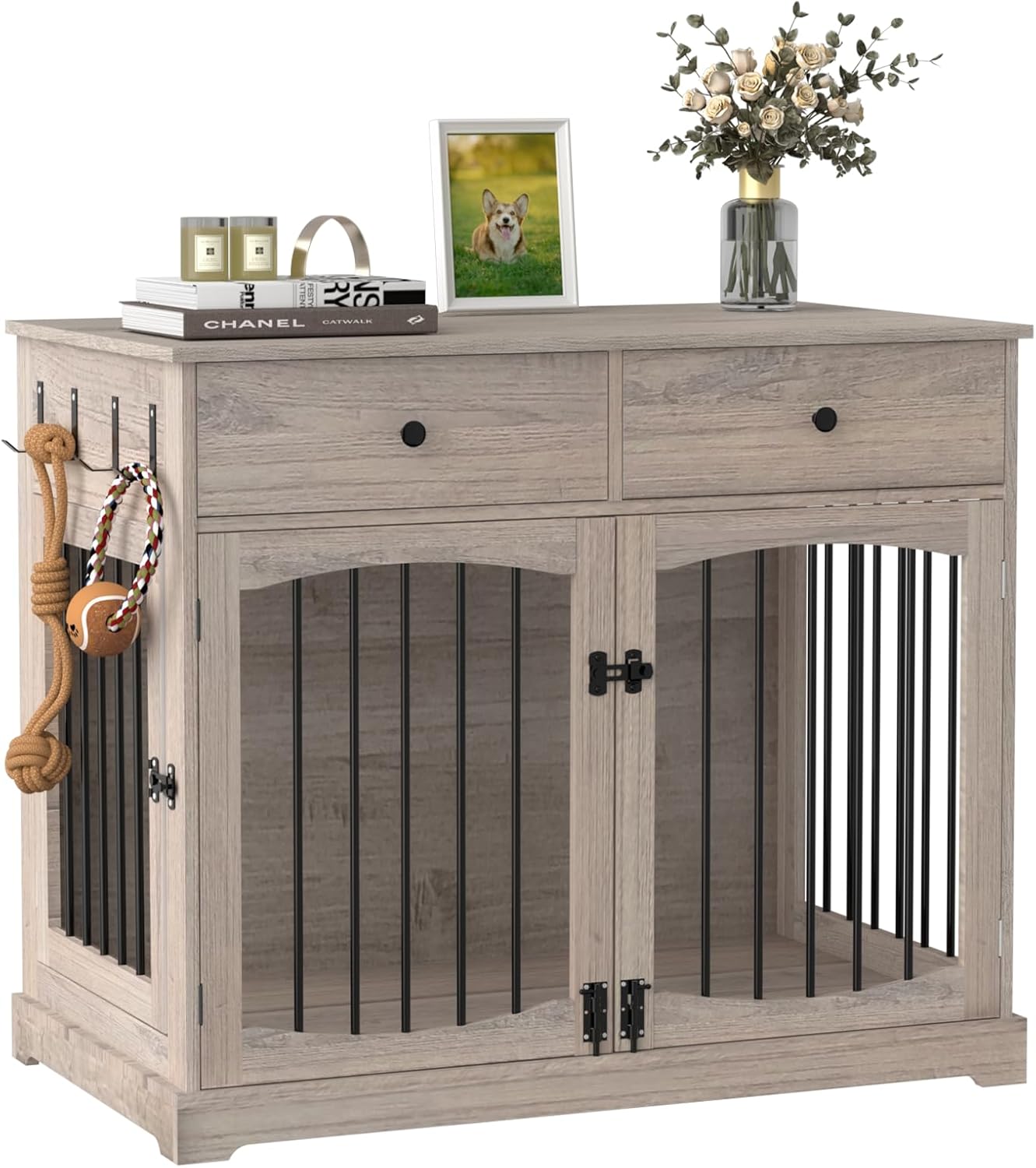 Picture of Amazon.com : BREEZEHEAT 40'' Dog Crate Furniture-Dog Kennel Nightstand ...