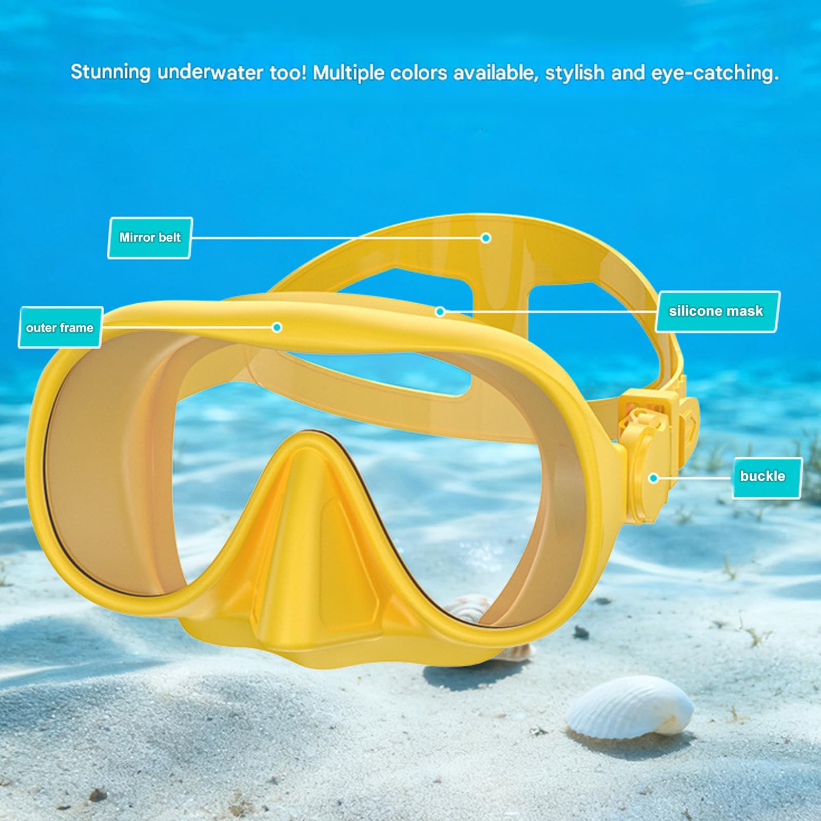 Gafas de buceo panorámicas de 180 grados para buceo, esnórquel, buceo libre, natación faciales, gafas subacuáticas para adultos