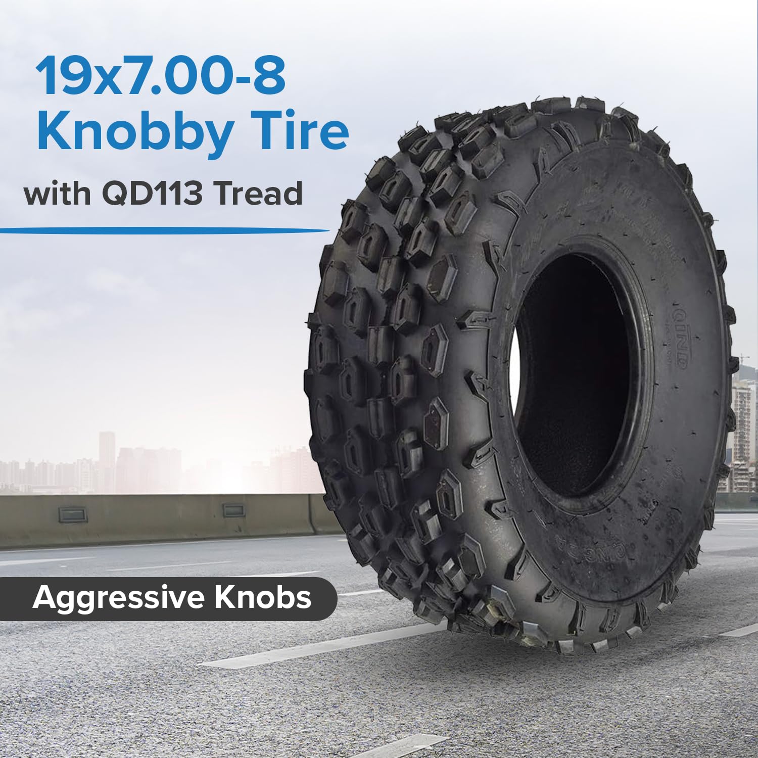 Amazon.com: AlveyTech 19x7.00-8 Knobby Tire for the Baja MB165