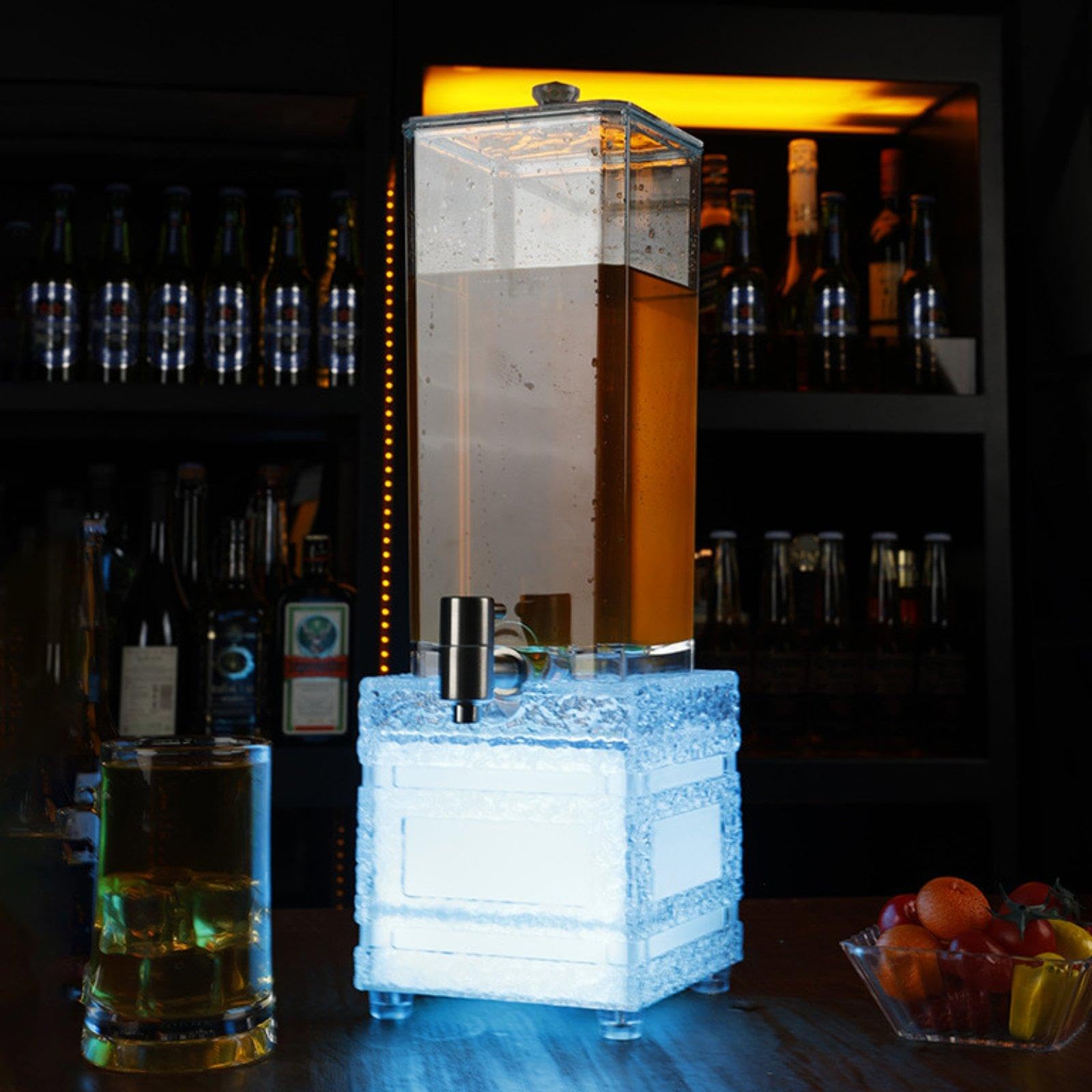 Sharplace Torre cerveza con grifo, dispensador bebidas cerveza, dispensador jugo para cocinas y fiestas, Cubo Cuadrado