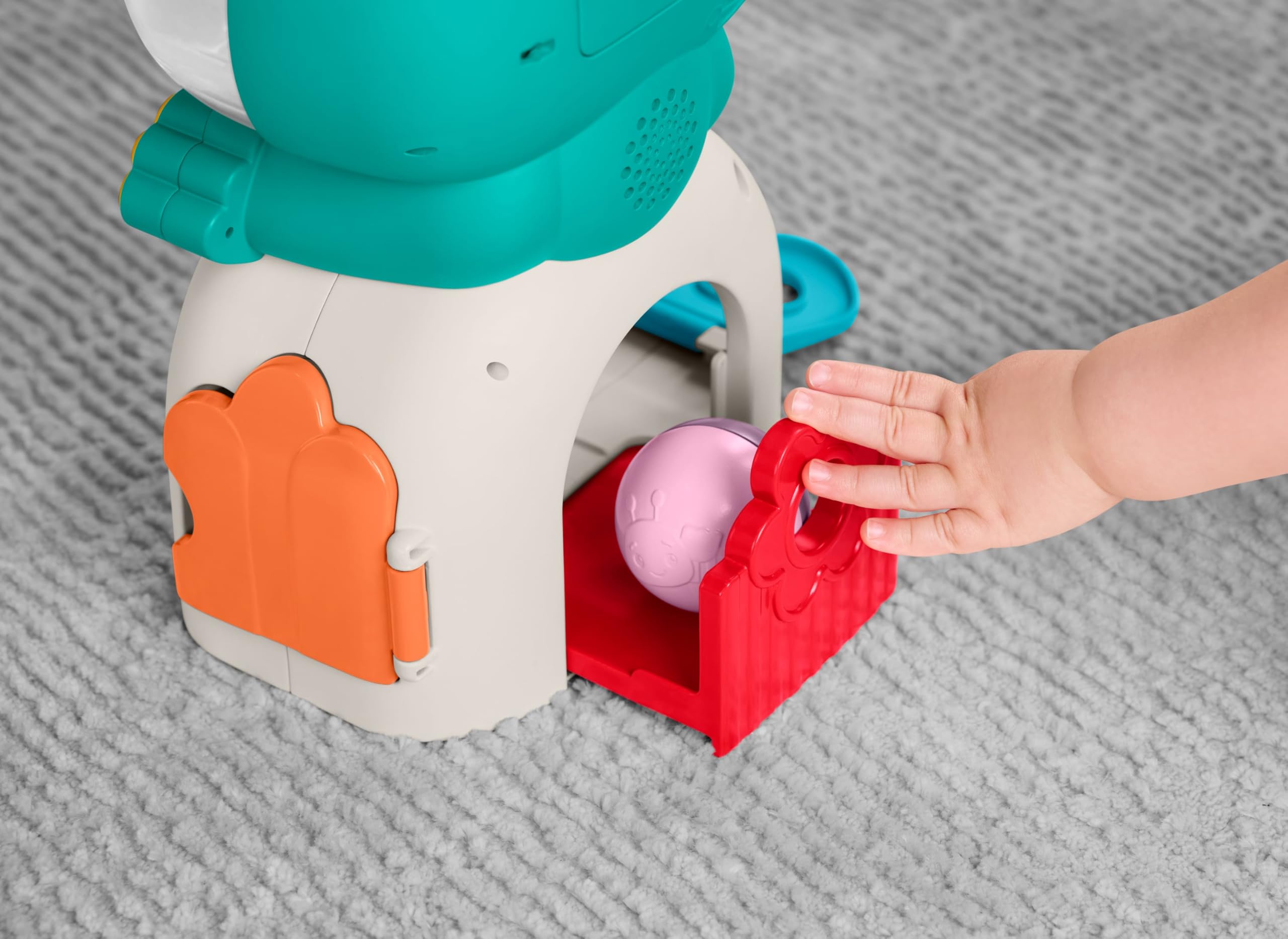 Fisher-Price Grenouille Qui s’Illumine et Roule, activité Musicale avec Chute de balles et 3 balles, pour bébés et Tout‑Petits dès 6 Mois, JLB96