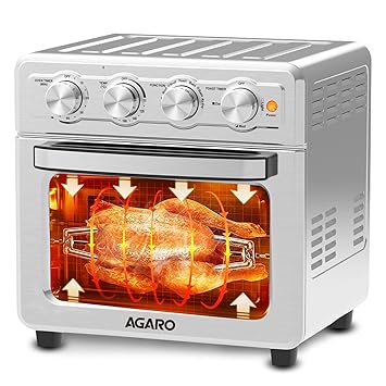 AGARO Regal Air Fryer, 23L, Family Rotisserie Oven, 1800W Electric Air Fryer Toaster Oven, 7 Presets Menu