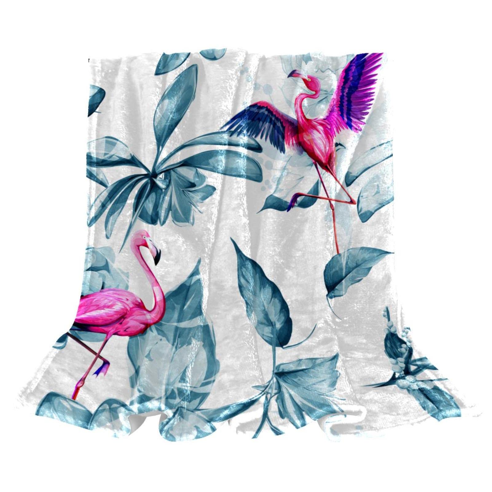 Couverture Polaire Flamant Rose pour Canapé et Soirées Cocooning
