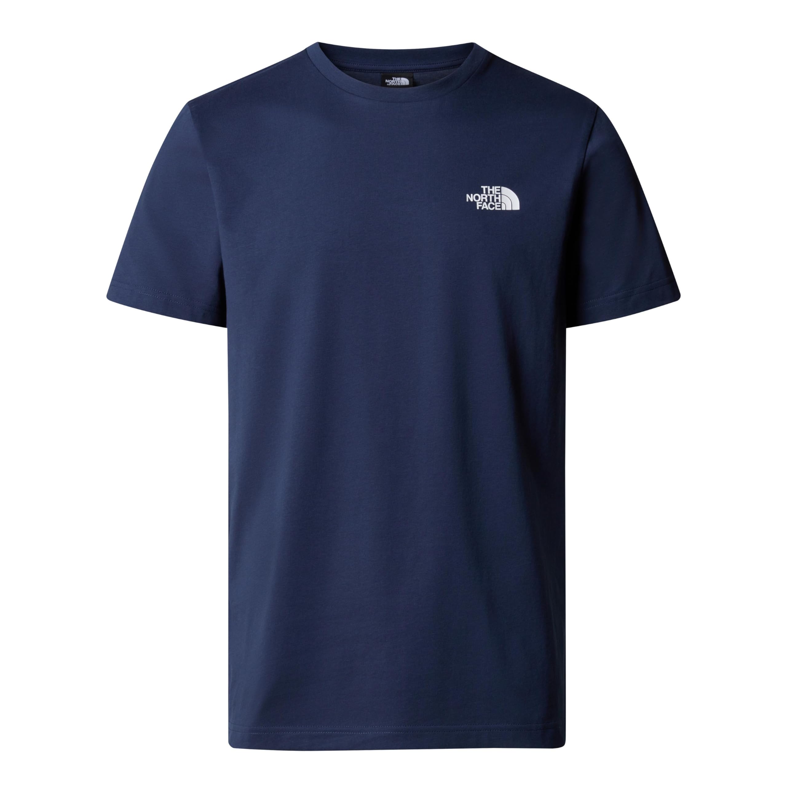 The North Face Navy Blue Simple Dome T-Shirt In Cotton Mix With Small Logo Print Medium