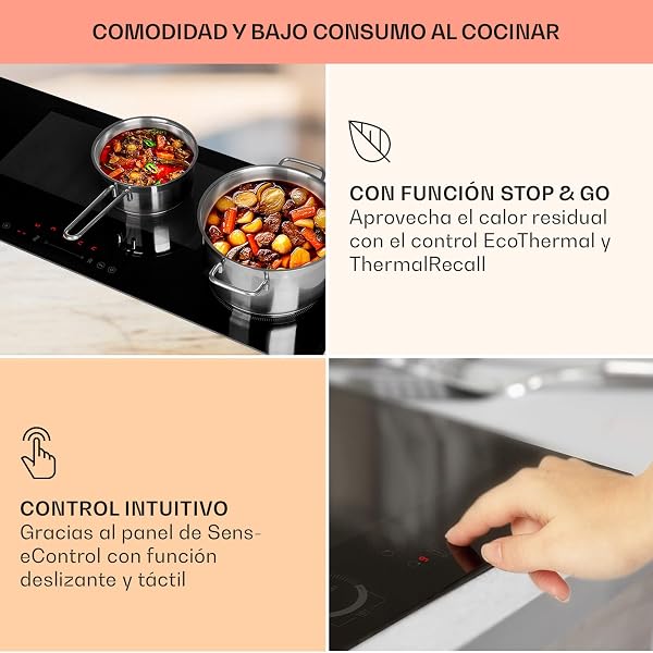 Klarstein Induction Hob, 7000W Electric Hobs Induction Cooker, 4 Ring Electric Pan Hob, Built-In Table Top Cookers w/ 4 Hobs, Touch Control, Inductions Heater Cooktops, Hot Plates for Cooking - 4