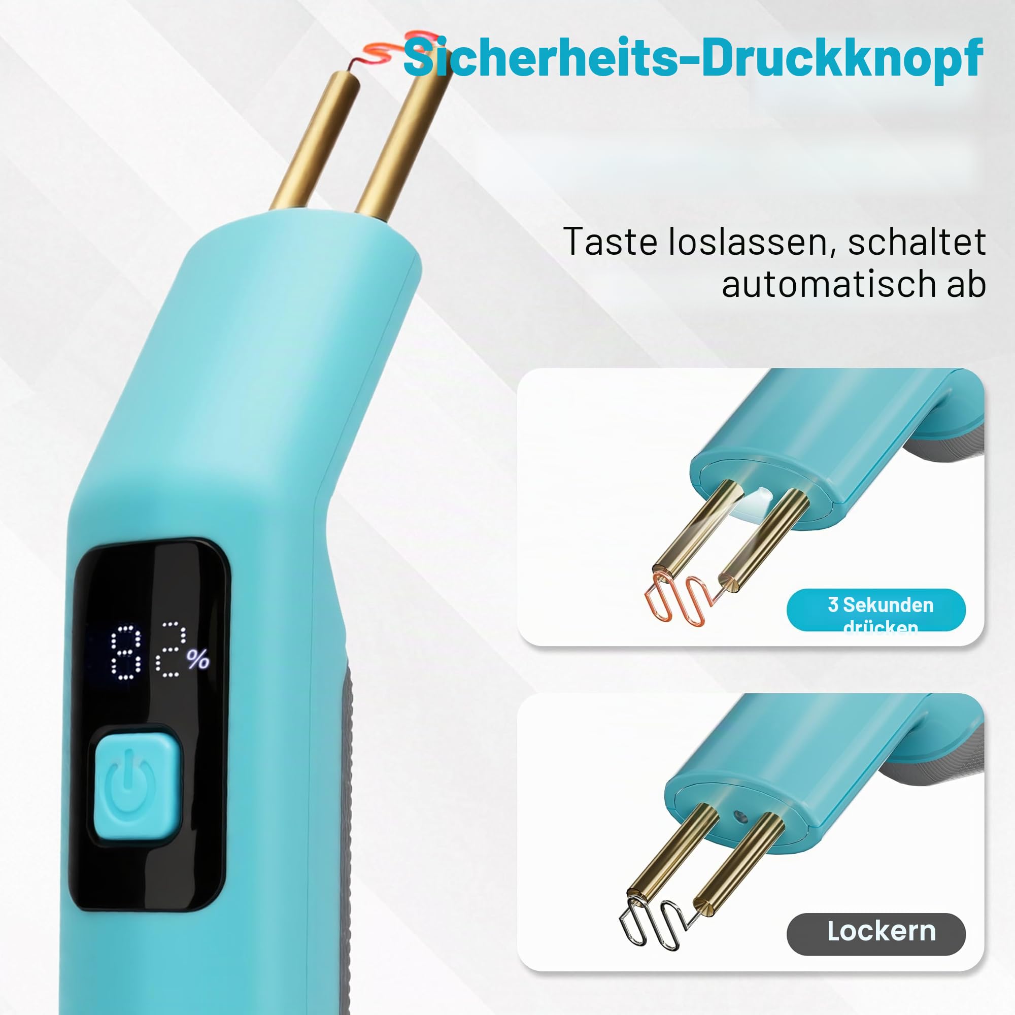 SHALL Kabelloses Kunststoffschweißgerät – 200-teiliges Schweiß- und Heftgerät – Tragbares Kunststoffschweißset mit USB-C-Aufladung – für die Reparatur von Kunststoff, Stoßstangen und Spielzeug