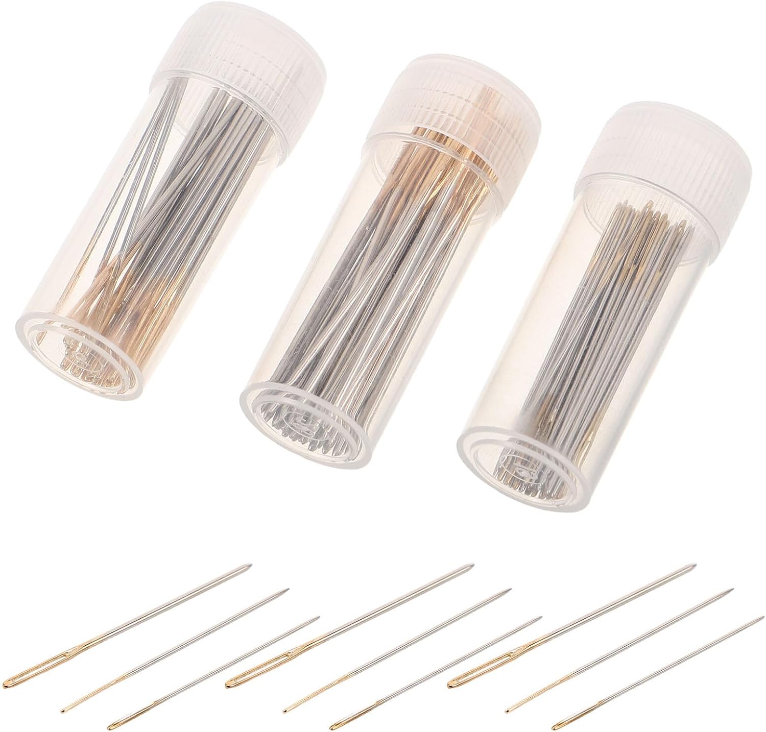 ULDIGI 90pcs Cross Stitch Embroidery Needles Set with Large Eyes, Fine Hand Sewing and Tapestry Needles for Yarn, Knitting, and Quilting Crafts, Suitable for DIY Embroidery Projects