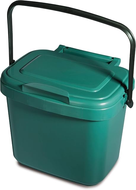 Addis Kitchen Compost Caddy, Dark Green