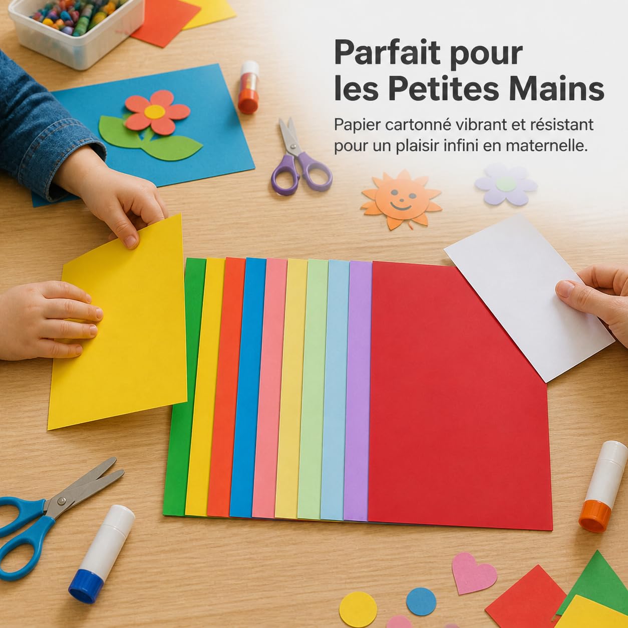 Geruchloses Bastelpapier für, 20 Farben, 60 Blatt, 4K