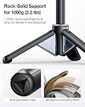 llano 16" Magnetic Action Camera Tripod for DJI Osmo Action 5 pro/4/3, Osmo 360, Extendable Mini Tripod with Magsafe Quick Release Adapter, 360° Ball Head, Small Selfie Stick, Lightweight, Black