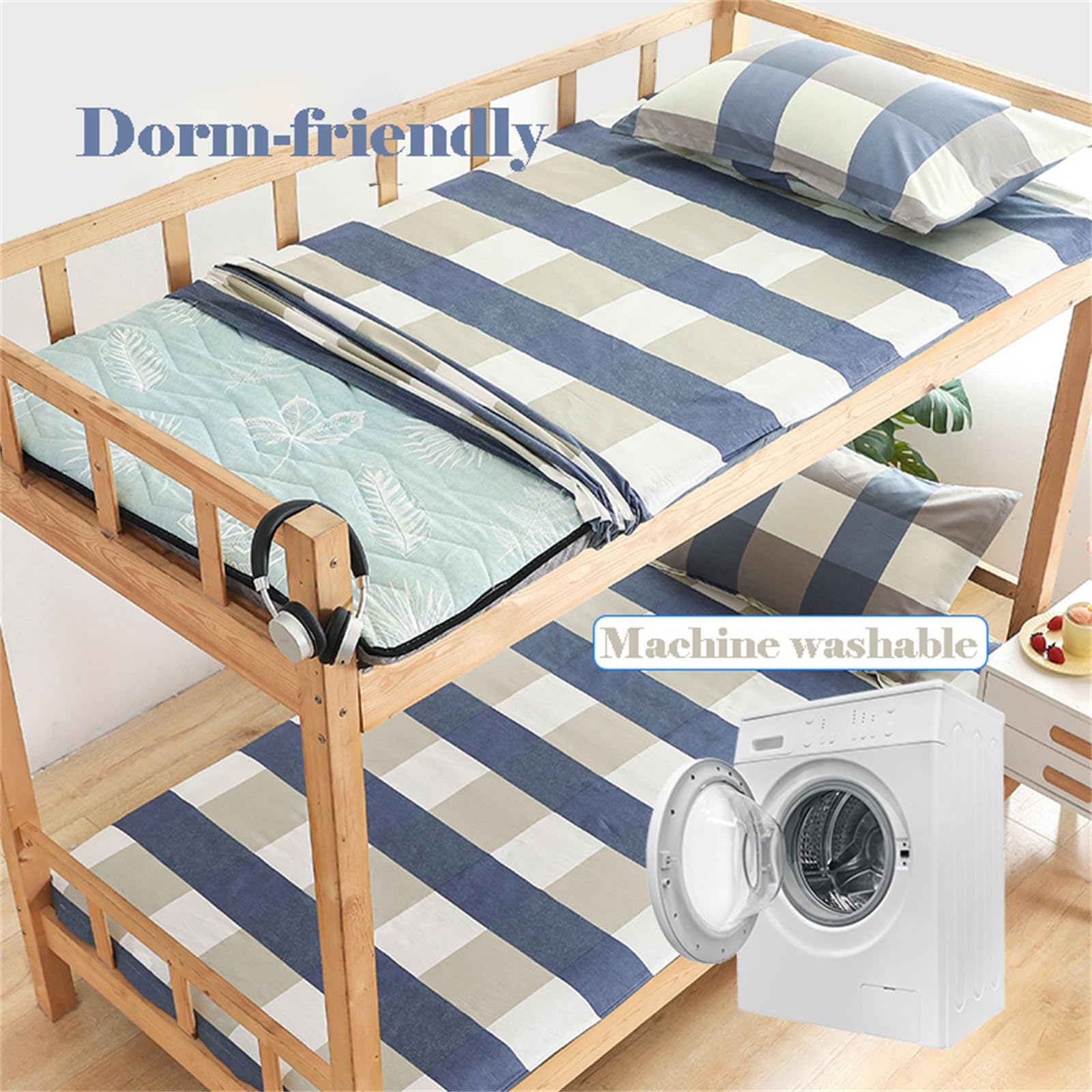 Housse De Matelas Futon Japonais, Protège-Matelas De Sol, for Tatami avec Fermeture Éclair, Ultra Douce Et Lavable en Machine(Star,180x200cm/70x79in)