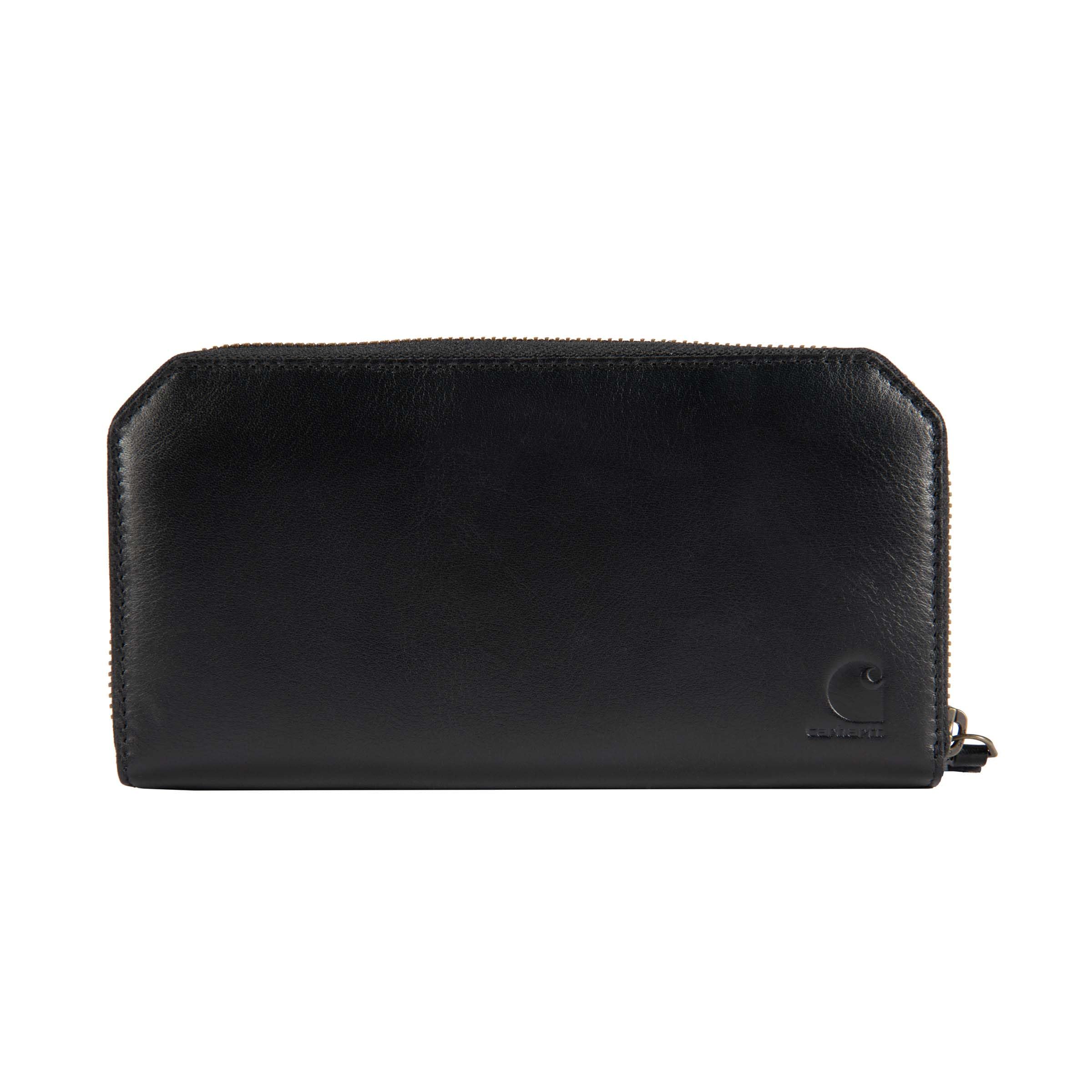 Carhartt Portafogli casual da donna in pelle pieno fiore, scomparti multipli per carte e contanti per un facile accesso, nero, Taglia unica