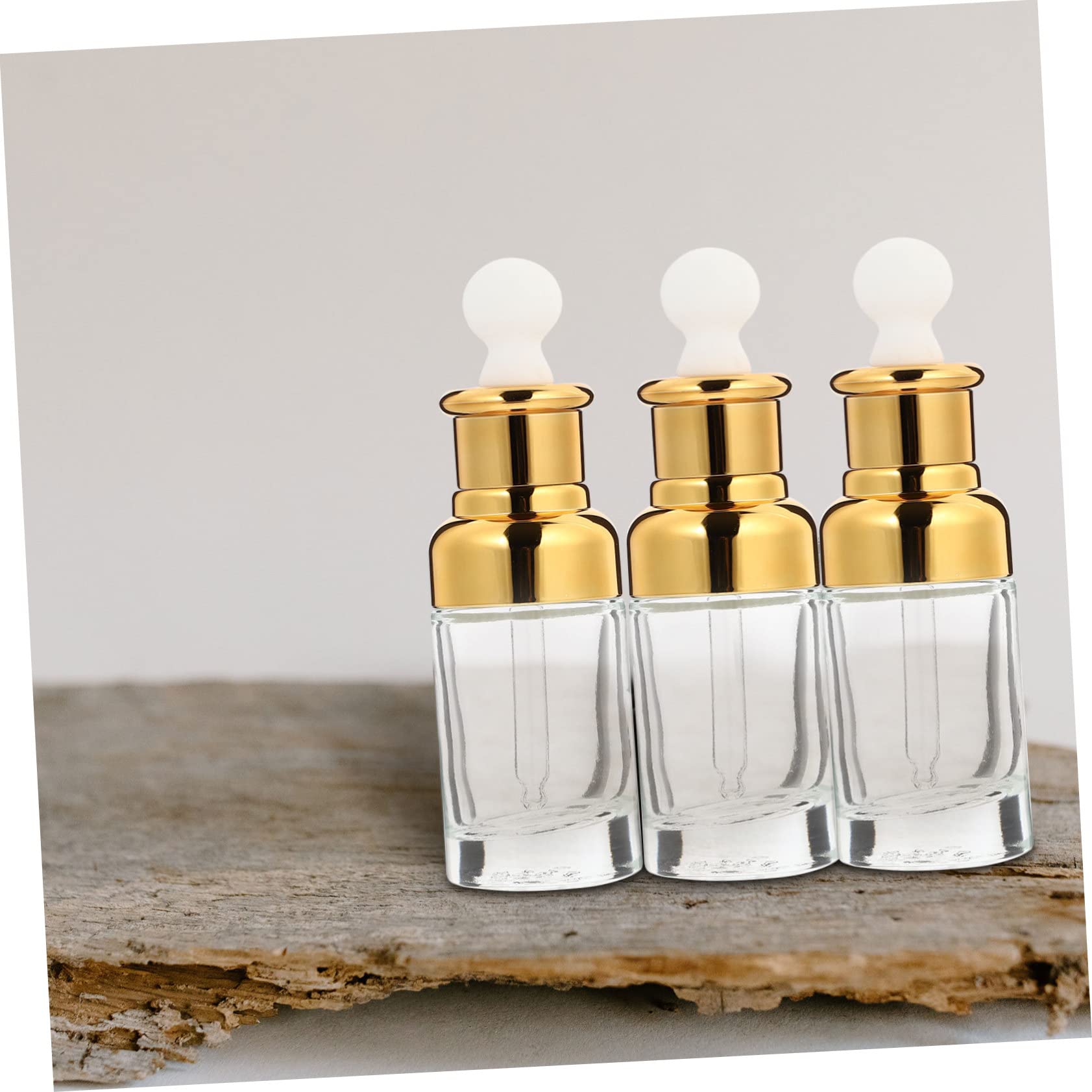 Homoyoyo Flacone Contagocce per Liquidi 50ml in Vetro Oro, 10 Pezzi