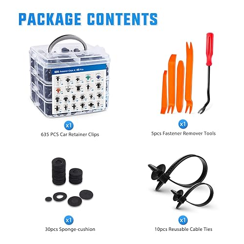 Miniatura 8 de Yesker 680Pcs Car Bumper Retainer Clips GM Door Panel Clips Push Fender Rivets Expansion Screws Replacement Kit Auto Fasteners Assortment with