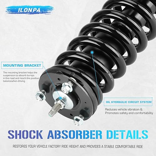 Miniatura 5 de Amortiguadores delanteros con resortes helicoidales para Toyota 4Runner 1996-2002 SOLO 3.4L V6 4x4 4WD, 1997 1998 1999 2000 2001 Amortiguadores de