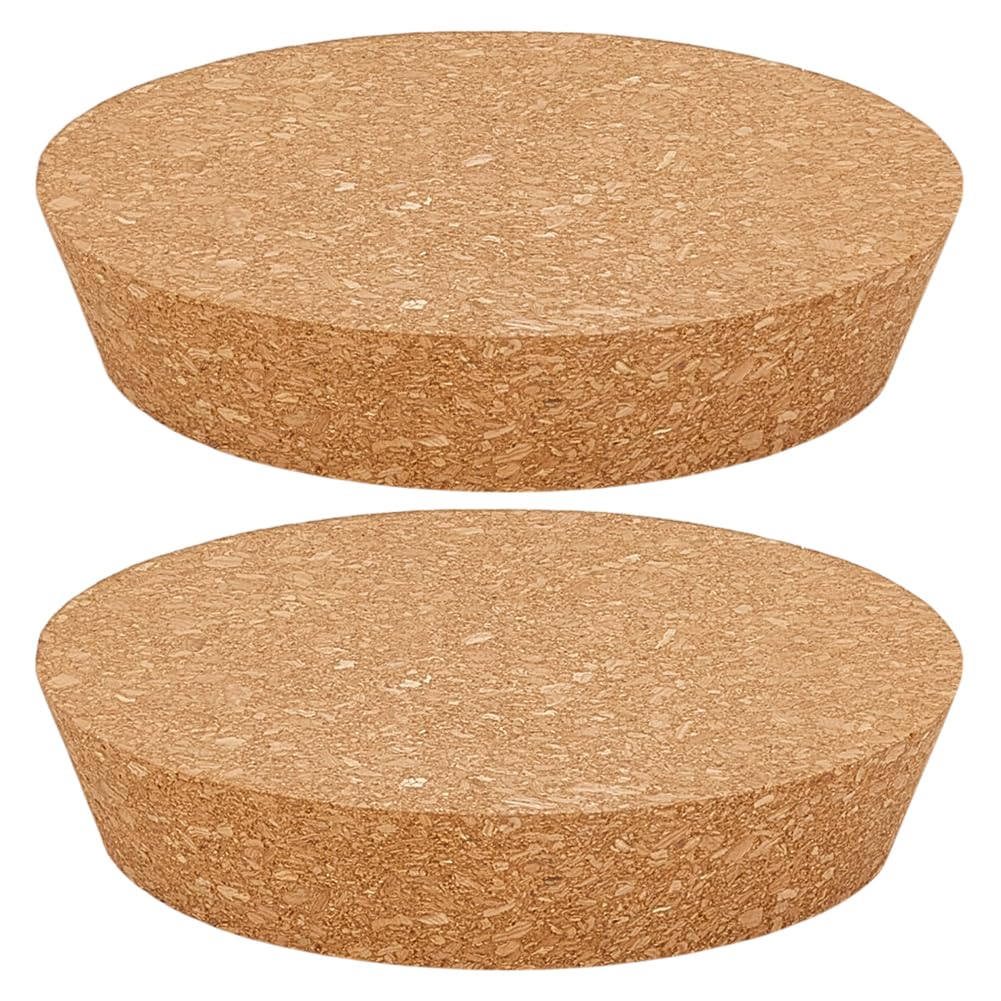 Bouchons de liège coniques OLYCRAFT 12,7-15,2 cm | Lot de 2 grands couvercles en bois pour bocaux