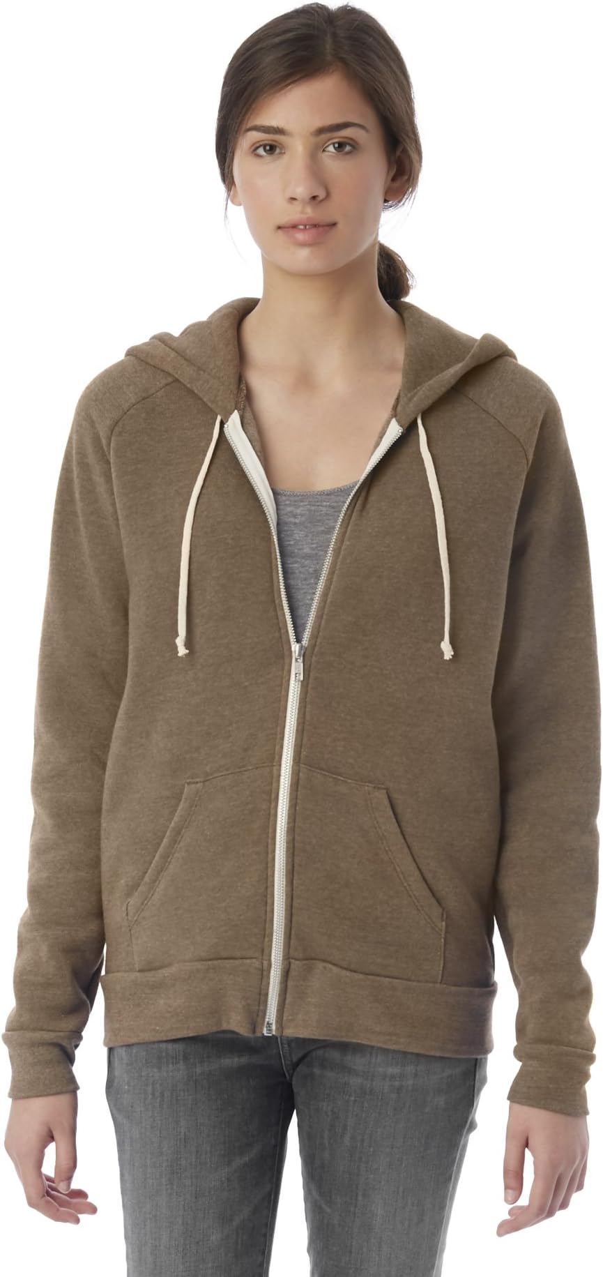 Alternative Women's Adrian Fleece Zip Front Hoodie Sweatshirt
