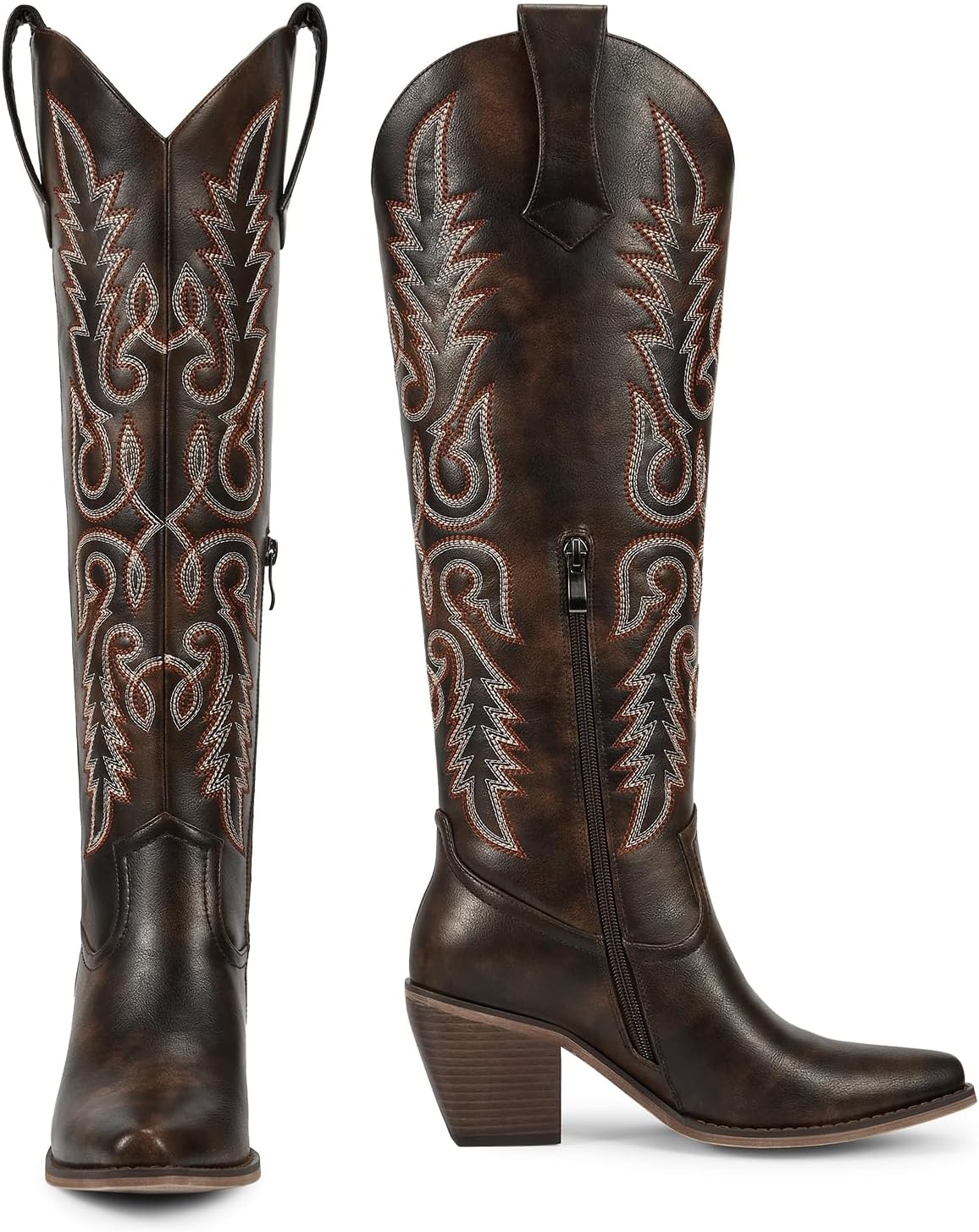 wetkiss Women's Pointed Toe Cowboy Boots - Image 5