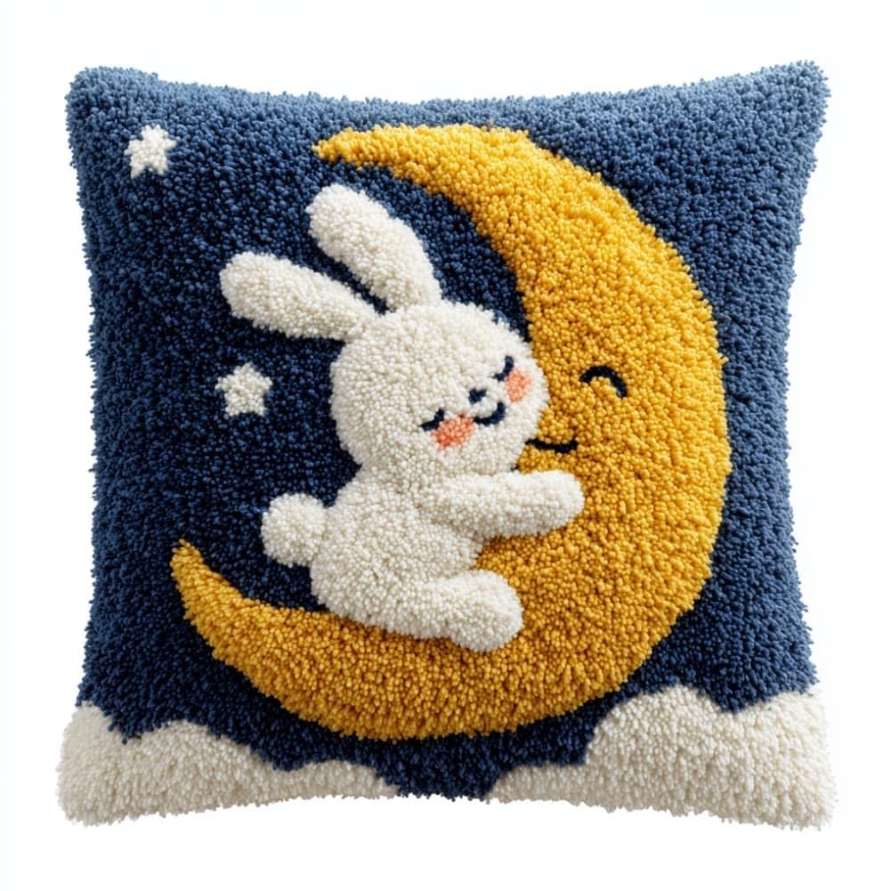 Taxpy Latch Hook Cushion Kits Rabbit 17X17 Inch