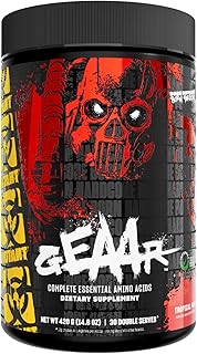 Mutant GEAAR - 9.4g of EAA Powder + Arginine, 7g BCAAs, 4g Leucine, Electrolytes, Coconut Water, 30 Servings - Fruit Punch