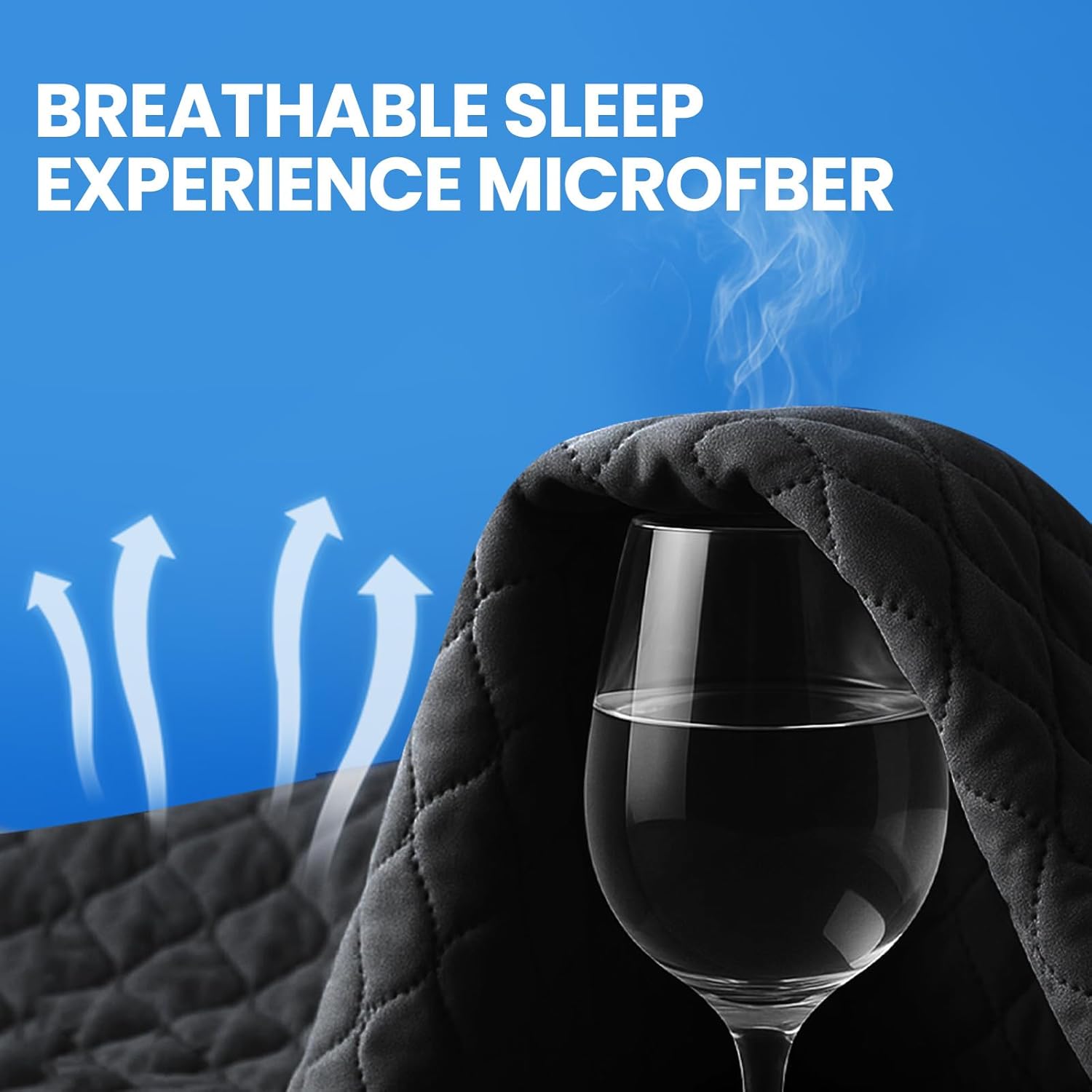 Waterproof Mattress Protector,California King Mattress Protector Fitted Up to 16" Deep Pocket, Soft Breathable Bed Mattress Cover for Bedroom,Doom Room Machine Washable,(Black)