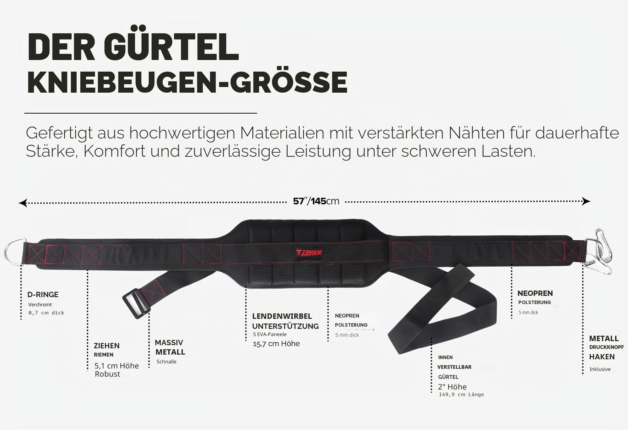 TAVIEW Gürtel für Kniebeugen, Rackbefestigung & Kniebeugenmaschine, Gewichtheben & Powerlifting – Rückenstütze, niedriges Profil, gepolsterte Hüfte und Oberschenkel, sichere Schnalle, strapazierfähig