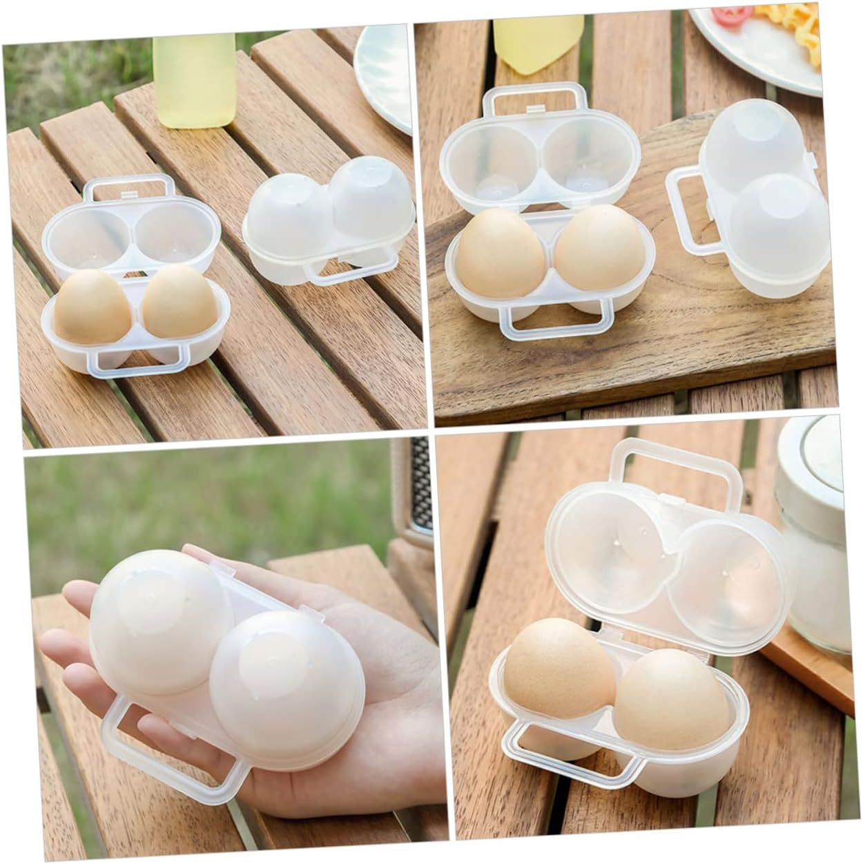 10 Pcs Portable Egg Box Egg Storage Trays Egg Holders Camping Small Egg Containers Eggs Protective Boxes Boiled Egg Holders Practical Egg Boxes Egg Carrier Boxes Camping Egg Boxes