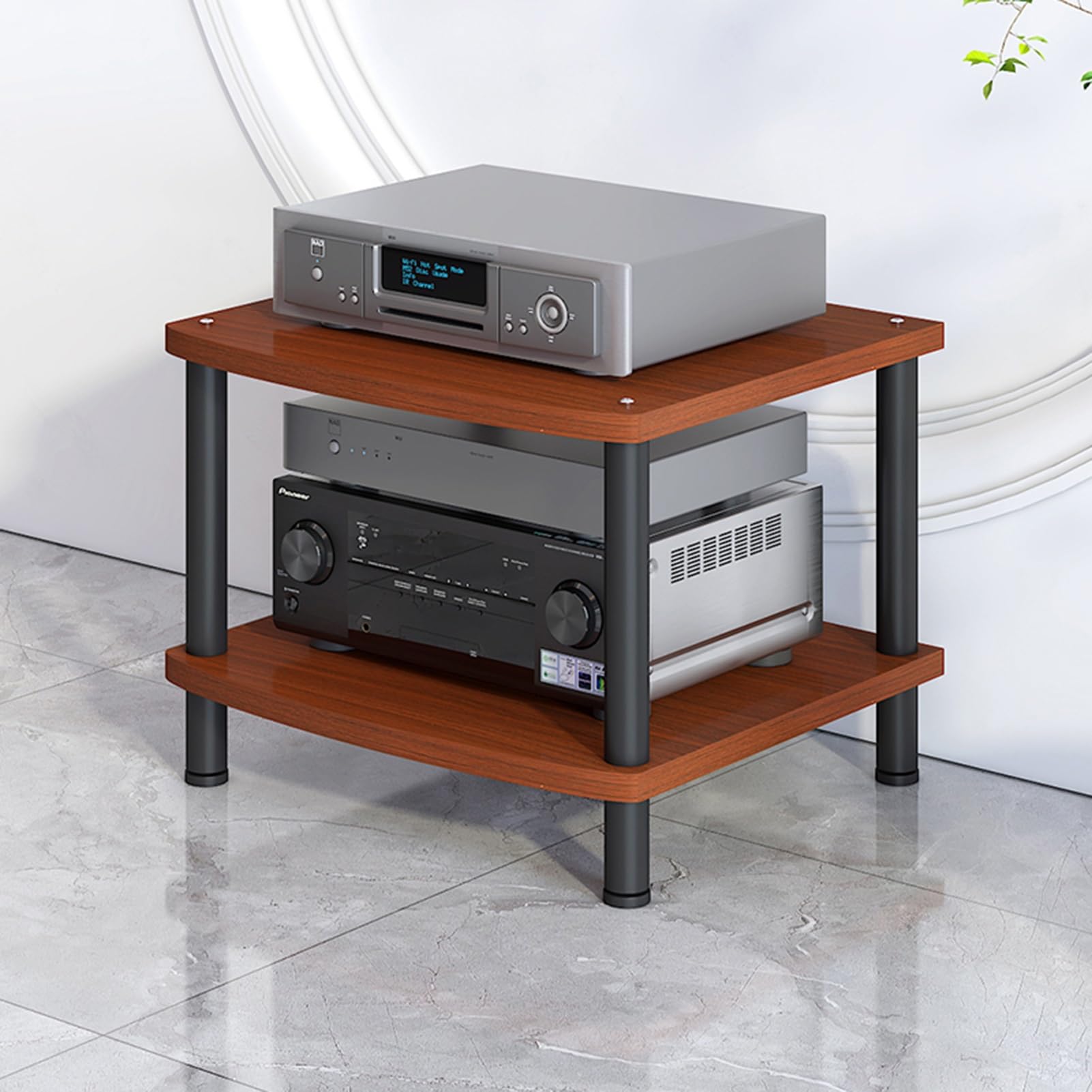 Mueble audiovisual rojo de 60x44 cm: optimice su estudio de grabación o salón con estilo moderno
