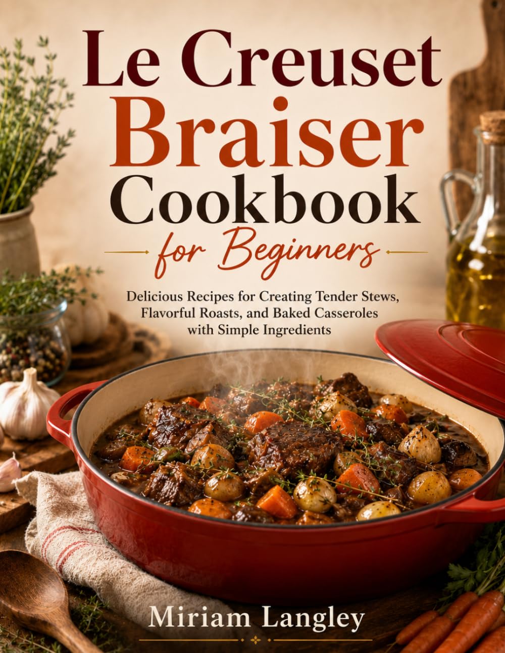 Le Creuset Braiser Cookbook for Beginners: Delicious recipes for creating tender stews, flavorful roasts, and baked casseroles with simple ingredients