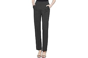 apt 9 Women's Wrinkle Free Comfort Stretch Straight Leg Work Pants