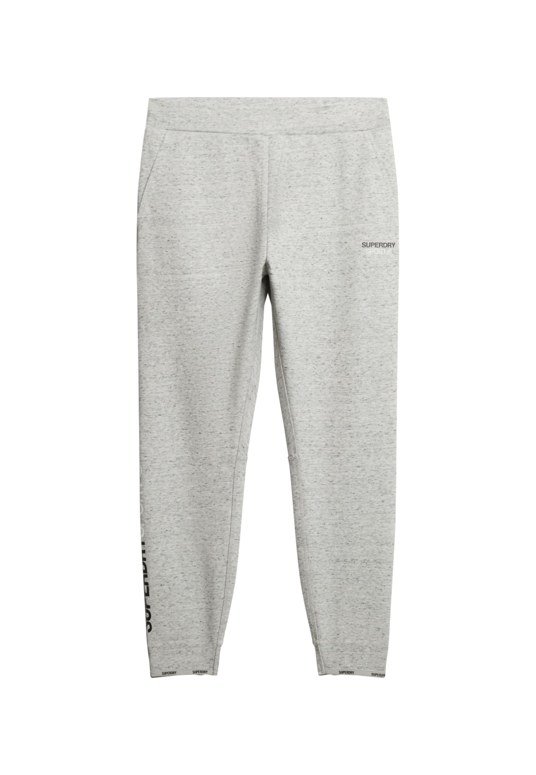 Superdry Men's Athletic Grey Marl Sport Tech Logo Tapered Jogger Pants, Xxl