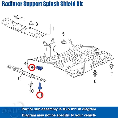 Miniatura 5 de OAUTOO 20Sets Fender Liner & Splash Shield Tornillo con Kit de Tuerca para Honda 90308-SB2-013 90114-SE0-000